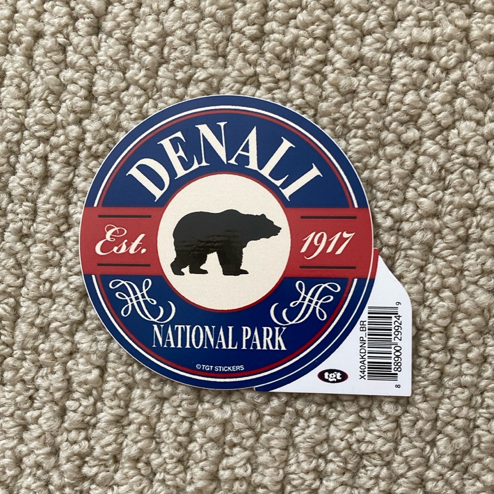 Denali National Park Bear Sticker Alaska Parks Project Souvenir Abstract